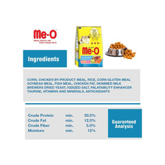 Me-O Kitten Dry Cat Food, Ocean Fish Flavour, Complete and Balanced Nutrition, 2.8kg Pack
