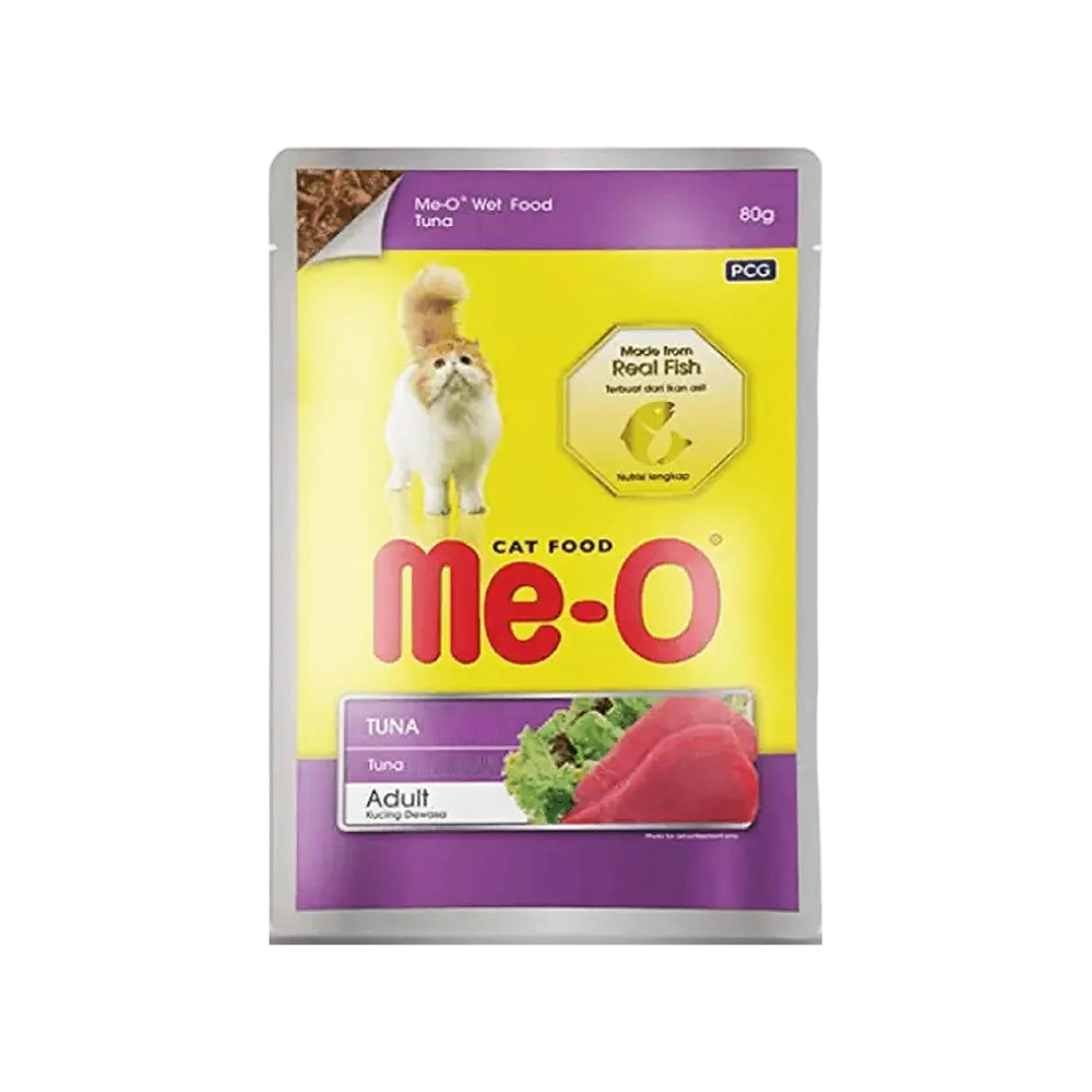 Me-O Kitten Wet Cat Food, Tuna in Jelly ,Complete and Balanced Nutrition, 80g Pouch