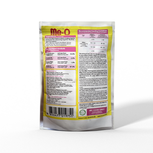 Me-O Kitten Tuna in Jelly Wet Cat Food, 80 g Pouch