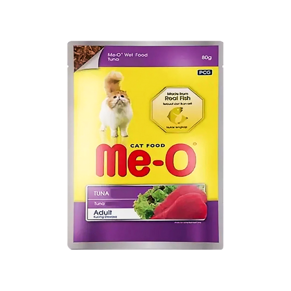 Me-O Tuna in Jelly Wet Cat Food for Cats, 6 × 80 g Pouches (480 g) | 5 + 1 Free Pack