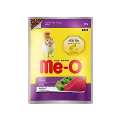 Me-O Tuna in Jelly Wet Cat Food for Cats, 6 × 80 g Pouches (480 g) | 5 + 1 Free Pack