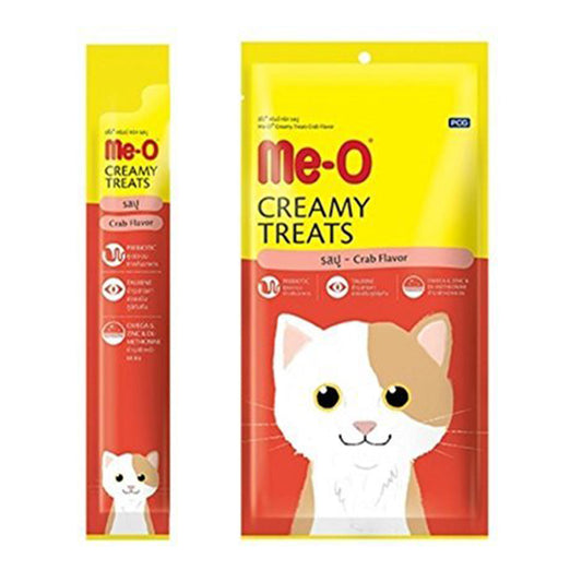 Me-O Crab Flavour Creamy Cat Treat, 60 g (Pack of 12)