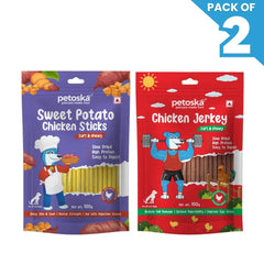 Petoska Dog Treat Sweet Potato & Chicken Jerky 100gm - Pack Of 2