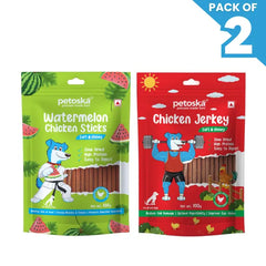 Petoska Dog Treat Watermelon & Chicken Jerky 100gm - Pack Of 2