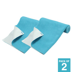 Petoska Waterproof Reusable Washable Dog & Cat Pee Pads & Pet Dry Sheet Peacock Blue -Large Size (Pack Of 2)