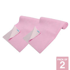Petoska Waterproof Reusable Washable Dog & Cat Pee Pads & Pet Dry Sheet Pink -Small Size (Pack Of 2)