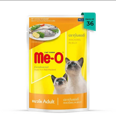 Me-O Adult Mackerel in Jelly Wet Cat Food, 80 g Pouch