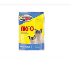 Me-O Adult Ocean Fish Flavour Wet Cat Food, 80 g (Pack of 12 Pouches)