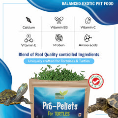 Nutribles Pro Pellets for Turtle | Premium Turtle Food Sticks | Healthy & Nutritious Tortoise Food with Calcium, Vitamin C, Protein, Amino Acids | for All Breeds & Sizes | 450 GMS
