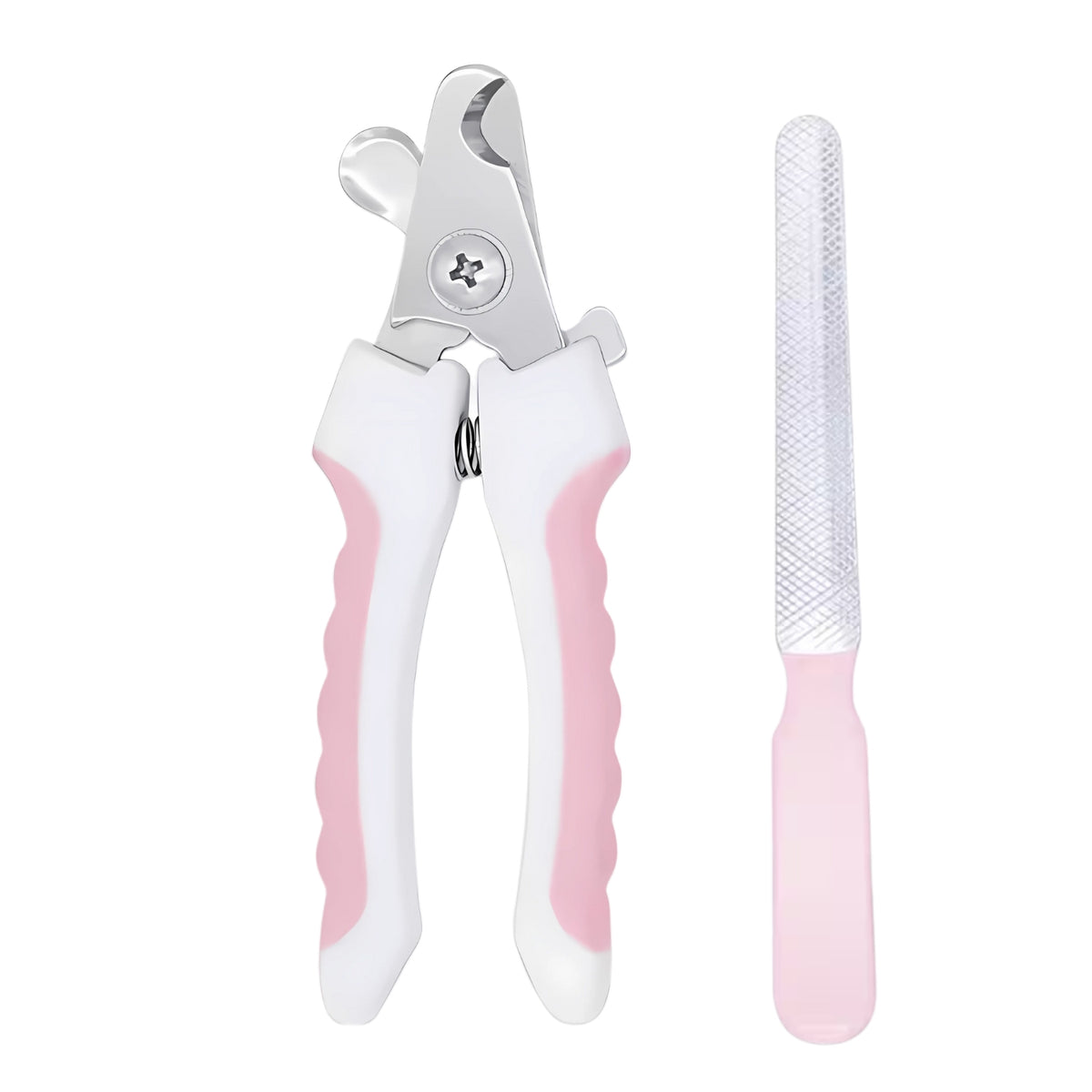 Petoska Nail Cutter with Filer for Dogs and Cats - Pink