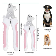Petoska Nail Cutter with Filer for Dogs and Cats - Pink