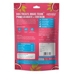 Petoska Chicken & Pomegranate Dog Treats |Natural Chewy Sticks – 100gms