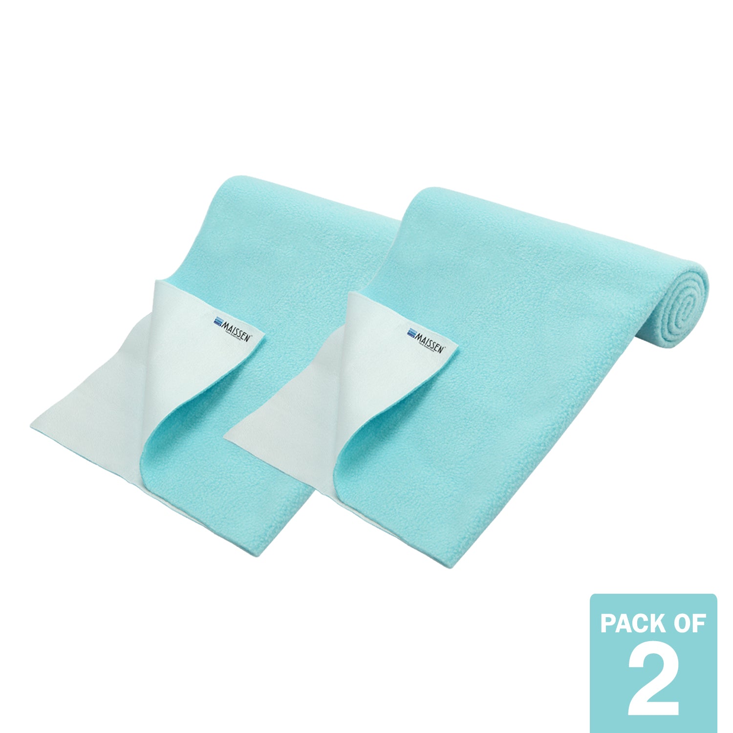 Petoska Waterproof Reusable Washable Dog & Cat Pee Pads & Pet Dry Sheet Peacock Blue -Small Size (Pack Of 2).