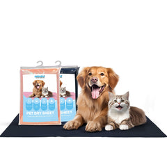 Petoska Waterproof Reusable Washable Dog & Cat Pee Pads & Pet Dry Sheet Dark Blue & Orange - Pack Of 2.