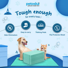 Petoska Waterproof Reusable Washable Pee Pads & Pet Dry Sheet Green - Pack Of 1
