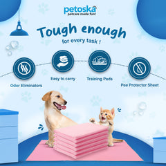 Petoska Waterproof Reusable Washable Pee Pads & Pet Dry Sheet Pink - Pack Of 1