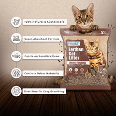 Lavender fragrance earthen cat litter
