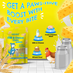 Petoska Milk & Cheese Chicken Sticks Pack of 2 - 100gms