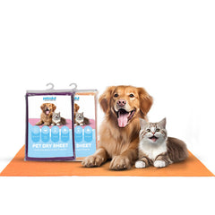 Petoska Waterproof Reusable Washable Dog & Cat Pee Pads & Pet Dry Sheet Orange & Plum - Pack Of 2