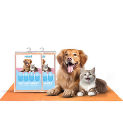 Petoska Waterproof Reusable Washable Dog & Cat Pee Pads & Pet Dry Sheet Orange -Large Size (Pack Of 2).