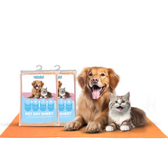 Petoska Waterproof Reusable Washable Dog & Cat Pee Pads & Pet Dry Sheet Orange -Large Size (Pack Of 2).