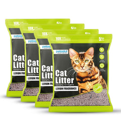 Petoska Bentonite Cat Litter Lemon Fragrance Rapid Clumping & Odor Control-5kg