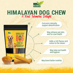 Nutribles Himalayan Turmeric Dog Chew | Real Turmeric in Yak & Cow Milk Cheese | 100% Natural | Vegetarian Dental Sticks for Healthy Teeth & Gums | Dental Chewsticks for Small Dogs-105gm Pack of 3