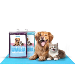 Petoska Waterproof Reusable Washable Dog & Cat Pee Pads & Pet Dry Sheet Peacock Blue & Plum - Pack Of 2