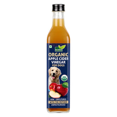 Nutribles Organic Apple Cider Vinegar- 500 Ml | for All Dogs & Cats | Certified Organic | Healthy Cat, Dog Skin and Coat Supplement | Natural Unfiltered Dog Supplement | No Added Colour, Flavour