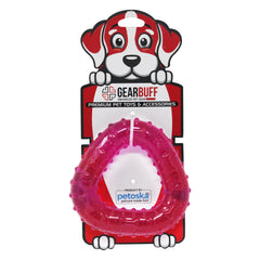 Gearbuff Trinity Clear Dental Dog chew Toy,Small, Purple