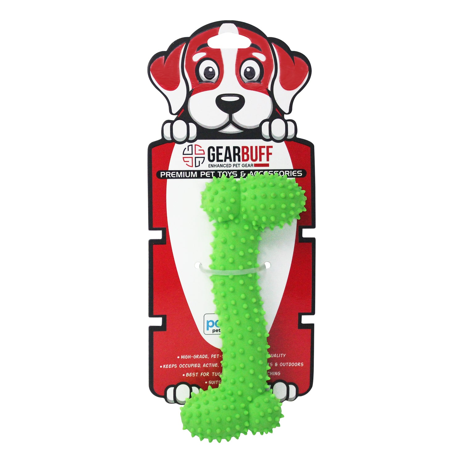 Gearbuff Curved Bone Chew Toy- Green