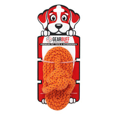 Gearbuff Flipflop Rope Chew Toy, Orange Purple Dots