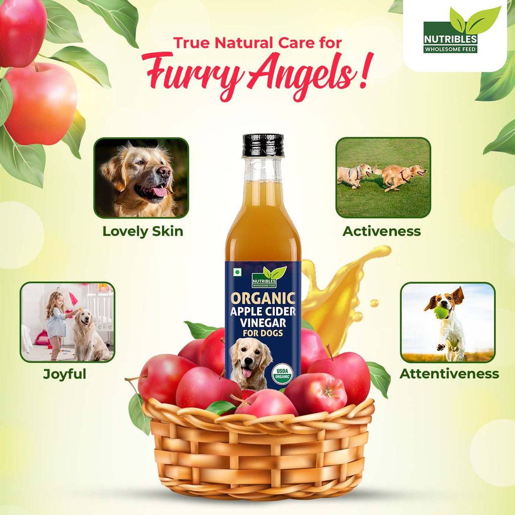 Nutribles Organic Apple Cider Vinegar 500 Ml for All Dogs & Cats