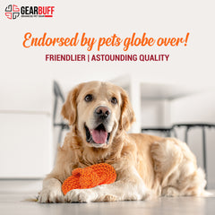 Gearbuff Flipflop Rope Chew Toy, Orange Purple Dots