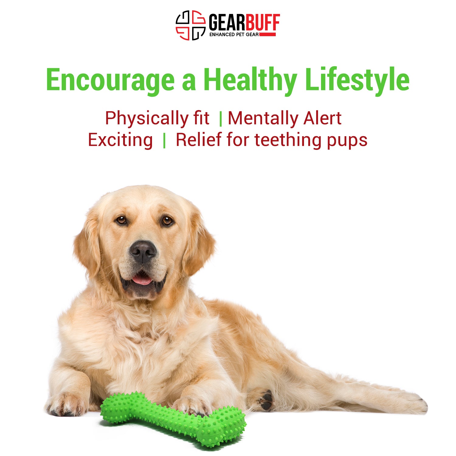 Gearbuff Curved Bone Chew Toy- Desc
