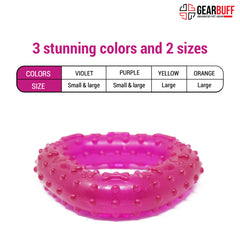Gearbuff Trinity Clear Dental Dog chew Toy,Small, Purple