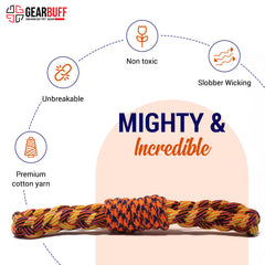 Gearbuff Tug No War Rope chew dental toy