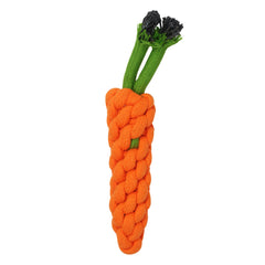 Gearbuff Cord Carrot Rope chew Toy, Orange & Green